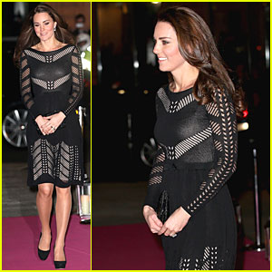 Pregnant Kate Middleton Stuns in Knit Dress at Action on Addiction Gala