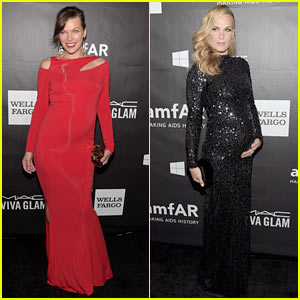 Milla Jovovich & Molly Sims Flaunt Baby Bumps at amfAR Gala!