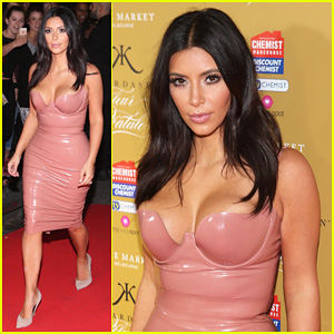 Kim Kardashian Rocks Pink Latex Dress at Her Fleur Fatale Frangrance Launch!