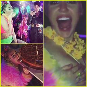 Miley Cyrus Goes Topless, Hangs with Patrick Schwarzenegger At Her 22nd Birthday Party - See the Inside Pics!