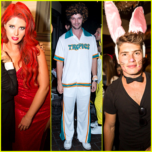Patrick Schwarzenegger & Sister Katherine Keek Out at Just Jared's Halloween Party!