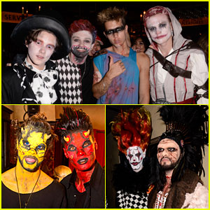 The Vamps, The Wanted, & Tokio Hotel Go All Out with AT&T at Just Jared's Halloween Party!