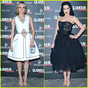 Diane Kruger & Dita Von Teese Celebrate Glamour Awards Together