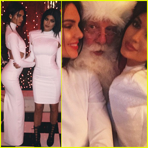 Kendall & Kylie Jenner Match in White at Kardashian Christmas Eve Party!