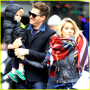 Michael Buble Takes His Son Noah to a Christmas Theme Park! | Celebrity