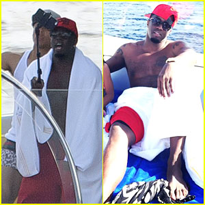 Sean “Diddy” Combs Uses a Selfie Stick on His St. Barts Vacation