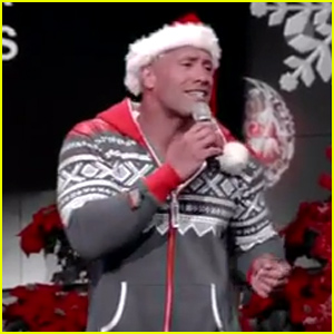 Dwayne 'The Rock' Johnson Sings 'Here Comes Santa Claus' in a Christmas Onesie - Watch Now!