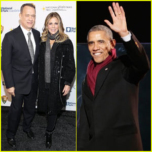 Tom Hanks & Wife Rita Wilson Help President Obama Light the National Christmas Tree - Watch Here!