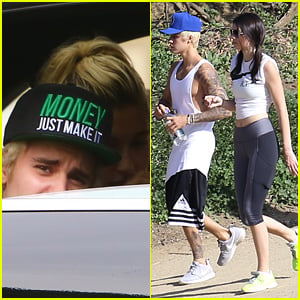 Justin Bieber Lunches it Up with Hailey Baldwin After Hiking with Kendall Jenner