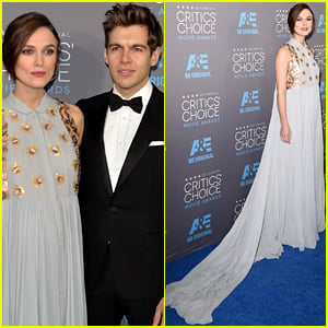 Keira Knightley Keeps Her Baby Bump Covered at the Critics Choice Awards 2015