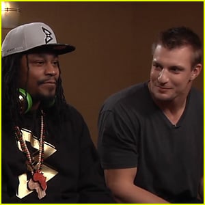 Super Bowl Players Marshawn Lynch & Rob Gronkowski Face Off in 'Mortal Kombat X' on 'Conan' - Watch Now!