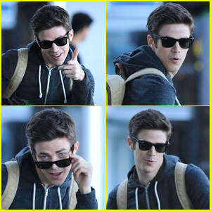 This is What Happens When Grant Gustin Sees Paparazzi While Filming 'The Flash'