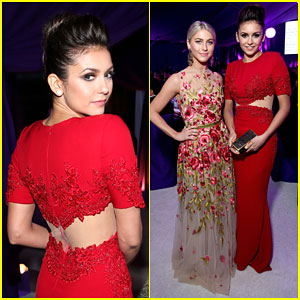 Nina Dobrev & Julianne Hough Have Some BFF Time at Oscar Viewing Party