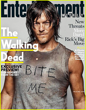 Walking Dead's Norman Reedus Says 'Bite Me' on 'EW' Cover