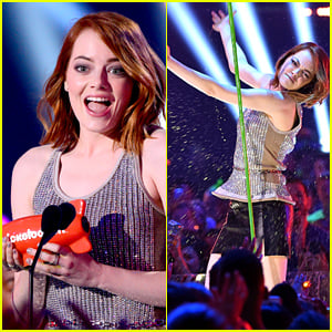 Emma Stone WINS Favorite Movie Actress at Kids' Choice Awards 2015!