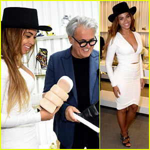 Beyonce Shops with Giuseppe Zanotti Himself at Store Opening!