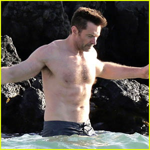 Hugh Jackman Goes Shirtless for Hawaiian Beach Vacation!