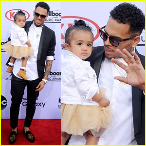 Chris Brown Brings Daughter Royalty to Billboard Music Awards 2015 (Video)