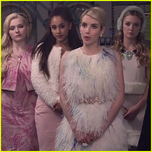 Emma Roberts & Ariana Grande Form Pink Clique in First 'Scream Queens' Trailer - Watch Now!
