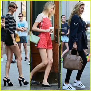 Taylor Swift Brings Martha Hunt & Gigi Hadid To Detroit With Her!