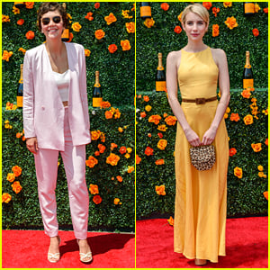Maggie Gyllenhaal & Emma Roberts Celebrate Summer At The Veuve Polo Classic 2015