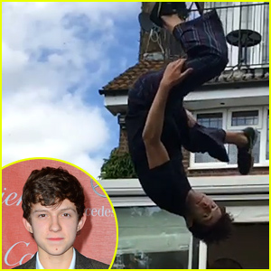 Young Actor Tom Holland Shows Off His Spider-Man Skills in New Stunt Videos - Watch Now!