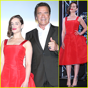 Emilia Clarke Looks Red Hot at 'Terminator Genisys' Japan Premiere