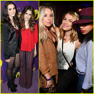 Laura & Vanessa Marano Get In Sister Time at Just Jared's Wonderland Party Presented by Ever After High!