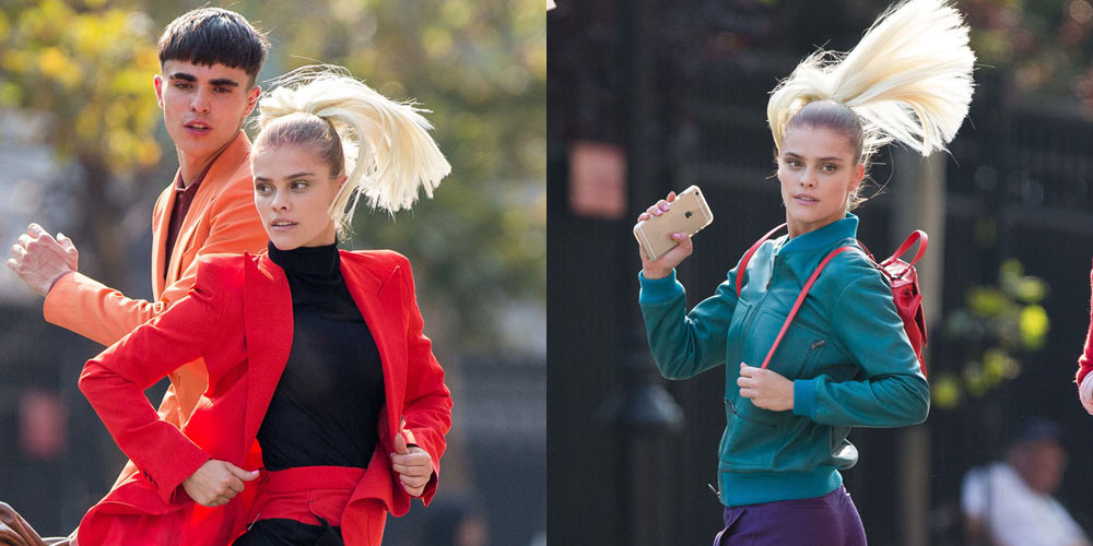 Nina Agdal Perfects the Running Jump Modeling Pose - Just Jared ...