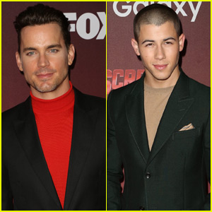 Matt Bomer & Nick Jonas Both Rock Blazer-Sweater Combos at 'Scream Queens' Premiere