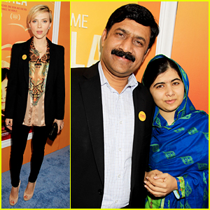 Scarlett Johansson Supports 'Malala' at New York Premiere!