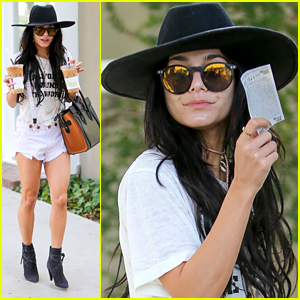 Vanessa Hudgens Doubles Up Her Coffee Order After Business Meetings