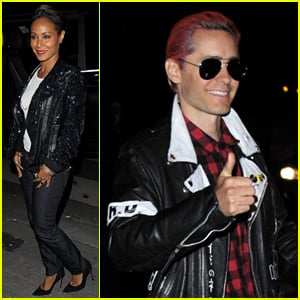 Jared Leto Gives Thumbs Up for Paris Fashion Week Party