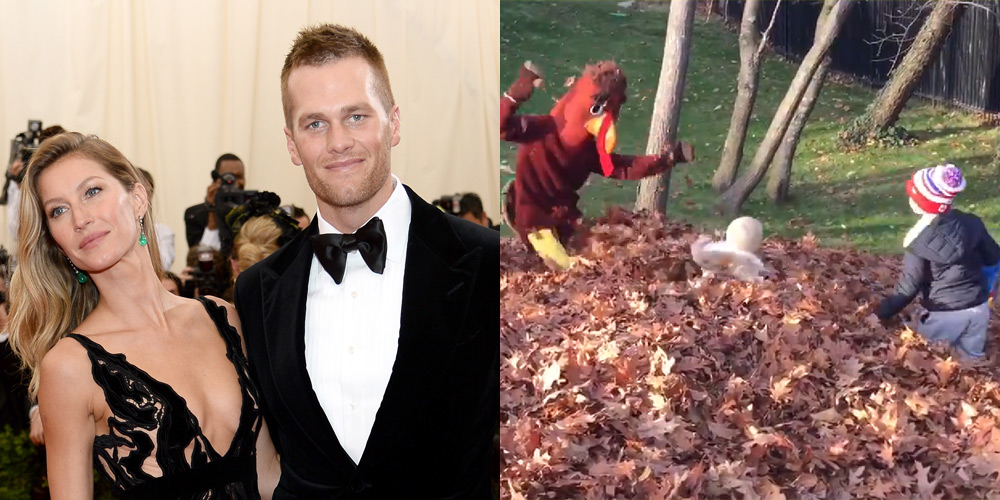 Tom Brady Dresses as a Turkey, Scares Kids on Thanksgiving! Benjamin(00)