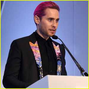 Jared Leto Slicks Back Pink Hair for WSJ's Innovator Awards