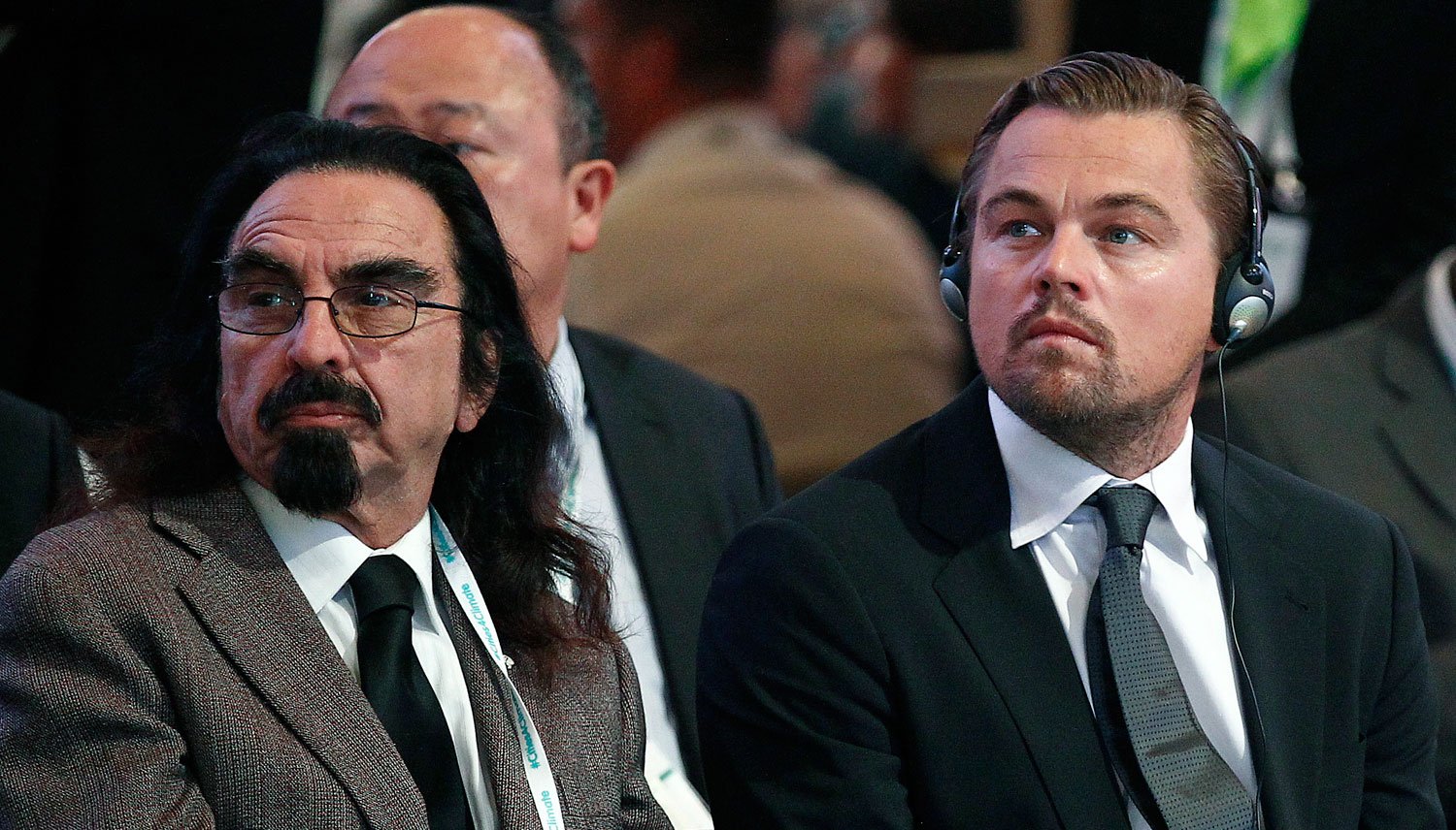 Leonardo DiCaprio & His Dad Attend Climate Change Summit | George