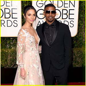 Corinne Foxx Walks Golden Globes 2016 Carpet with Dad Jamie Foxx | 2016