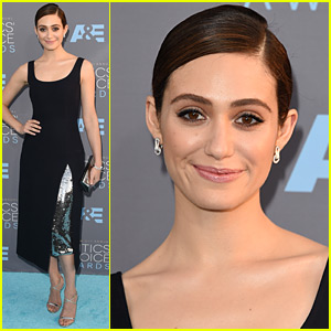 Emmy Rossum Goes Classic in Black at Critics' Choice Awards 2016