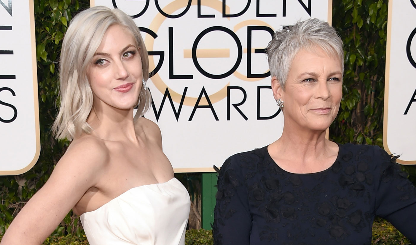 Jamie Lee Curtis & Daughter Annie Guest Sport Matching Silver Hair at