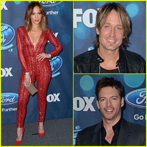 Jennifer Lopez Looks Red Hot in a Jumpsuit at 'Idol' Party