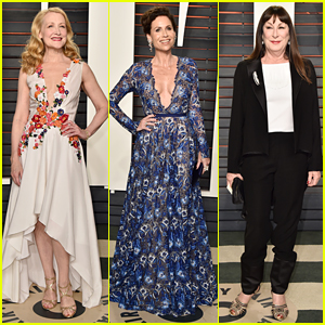 Patricia Clarkson & Minnie Driver Are Floral Beauties at Vanity Fair Oscar Party 2016