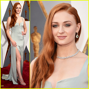 Sophie Turner Wears Sustainable Dress on Oscars 2016 Red Carpet