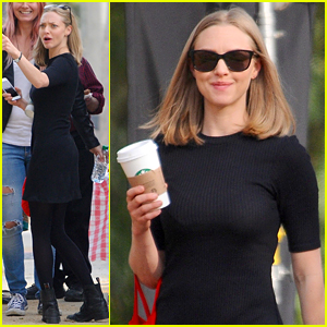 Amanda Seyfried Chats Up 'The Last Word' Crew During Breaks