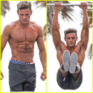 Zac Efron Uses His Ripped Muscles to Complete 'Baywatch' Obstacle Course