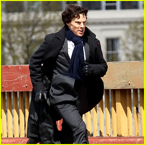 Benedict Cumberbatch Films Running Scene for 'Sherlock'