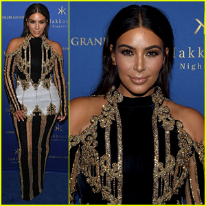 Kim Kardashian Attends Party in Vegas After Travel Trouble