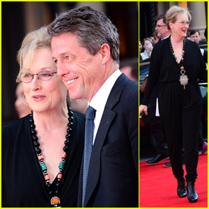 Meryl Streep & Hugh Grant Share Smiles at 'Florence Foster Jenkins' Premiere