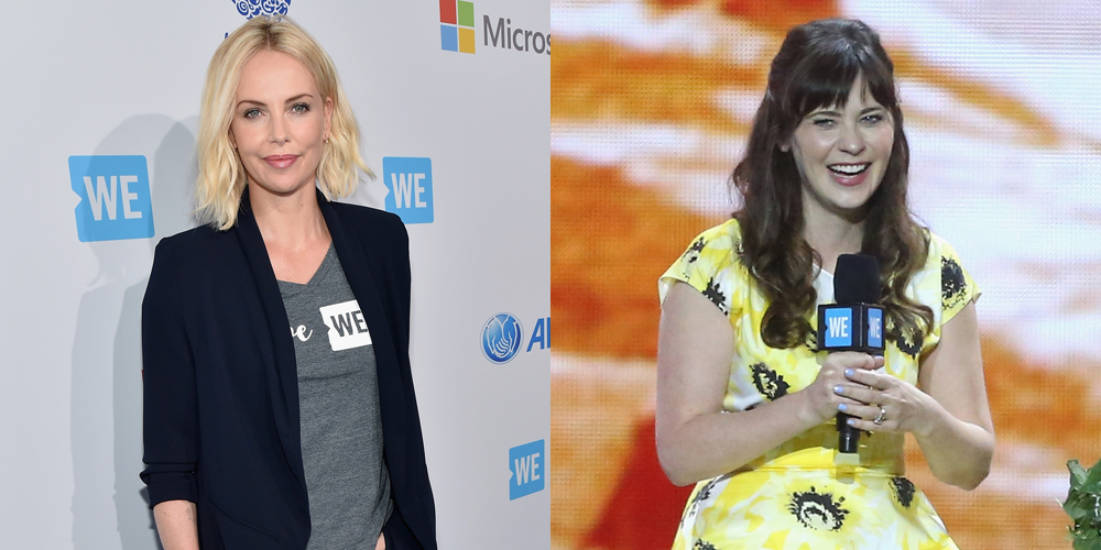 Charlize Theron & Zooey Deschanel Lend a Helping Hand at WE Day 2016!