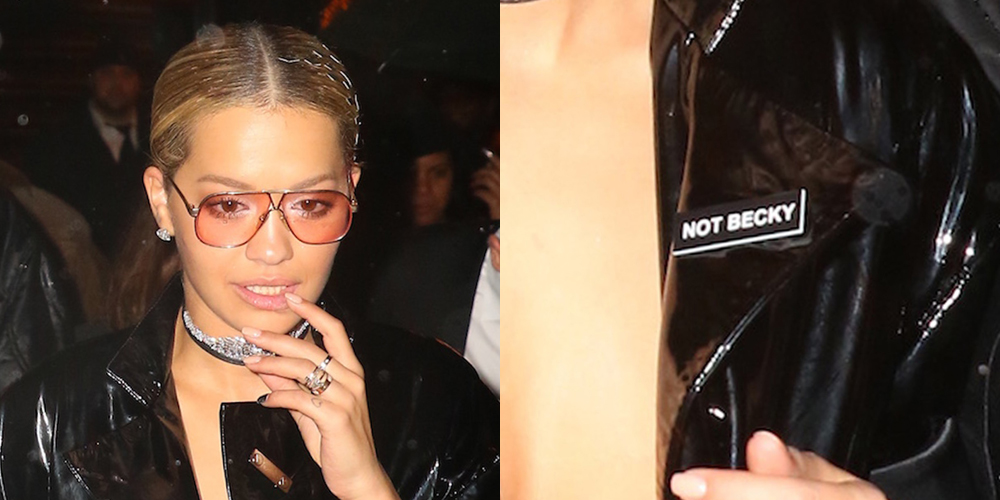 Rita Ora Wears ‘Not Becky’ Pin, Snaps Selfie with Beyonce at Met Gala