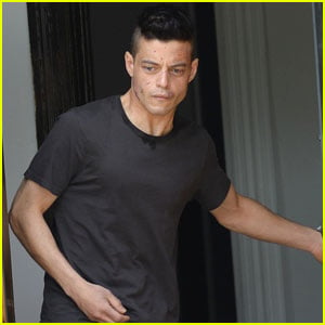 Rami Malek Looks a Little Beat Up While Filming 'Mr. Robot'